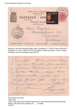 DIE FINNISCHE TRAUERMARKE – Blatt 54