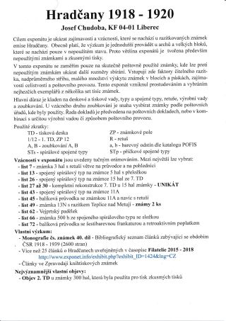 HRADČANY 1918-1920 – list 1