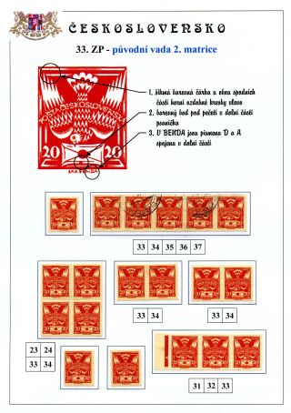 DIE TAUBE 20 H ORANGE TYPE II. - STUDIE DER RETUSCHEN – Blatt 6