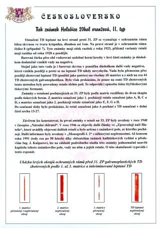DIE TAUBE 20 H ORANGE TYPE II. - STUDIE DER RETUSCHEN – Blatt 16