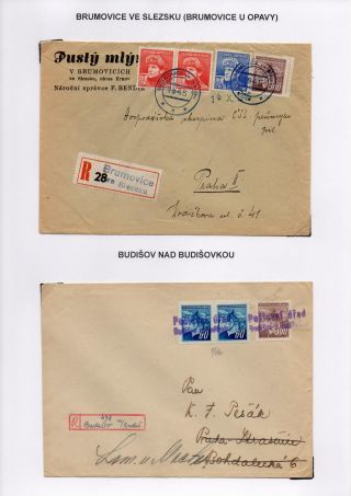 VORLÄUFIGE STEMPELN DER OPAVA (TROPPAU) REGION 1945-6 – Blatt 2