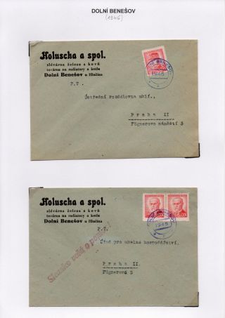 VORLÄUFIGE STEMPELN DER OPAVA (TROPPAU) REGION 1945-6 – Blatt 4