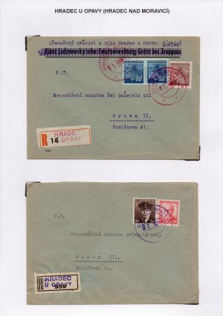VORLÄUFIGE STEMPELN DER OPAVA (TROPPAU) REGION 1945-6 – Blatt 9