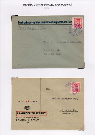VORLÄUFIGE STEMPELN DER OPAVA (TROPPAU) REGION 1945-6 – Blatt 10