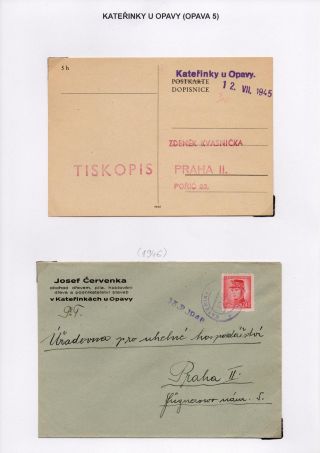 VORLÄUFIGE STEMPELN DER OPAVA (TROPPAU) REGION 1945-6 – Blatt 14
