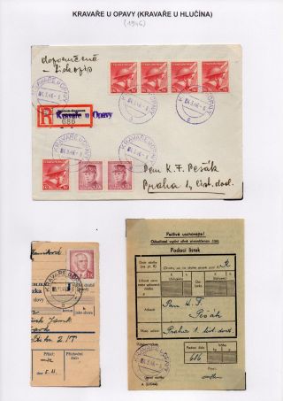 VORLÄUFIGE STEMPELN DER OPAVA (TROPPAU) REGION 1945-6 – Blatt 16