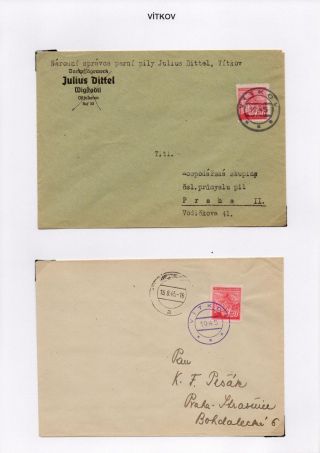 VORLÄUFIGE STEMPELN DER OPAVA (TROPPAU) REGION 1945-6 – Blatt 28
