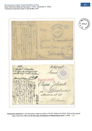 K.U.K. KRIEGSMARINE 1914-1918 – sheet 5