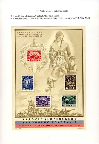 BLOCK TO 1st ANNIVERSARY OF THE SLOVAK NATIONAL UPRISING AND ITS POSTAL USAGE – sheet 8