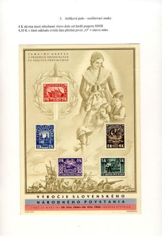 BLOCK TO 1st ANNIVERSARY OF THE SLOVAK NATIONAL UPRISING AND ITS POSTAL USAGE – sheet 9
