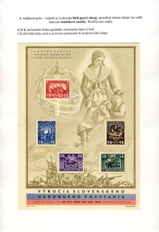 BLOCK TO 1st ANNIVERSARY OF THE SLOVAK NATIONAL UPRISING AND ITS POSTAL USAGE – sheet 10