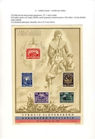 BLOCK TO 1st ANNIVERSARY OF THE SLOVAK NATIONAL UPRISING AND ITS POSTAL USAGE – sheet 12