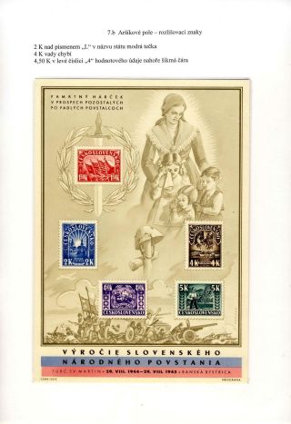 BLOCK TO 1st ANNIVERSARY OF THE SLOVAK NATIONAL UPRISING AND ITS POSTAL USAGE – sheet 14