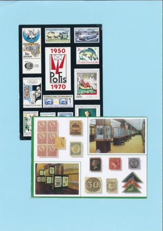 Briefmarken auf Postkarten – Blatt 1