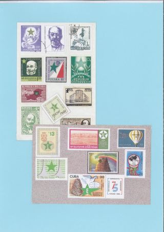 Briefmarken auf Postkarten – Blatt 9