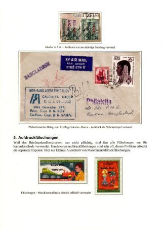 BANGLADESCH - PROVISORIEN - AUFDRUCKE – Blatt 16