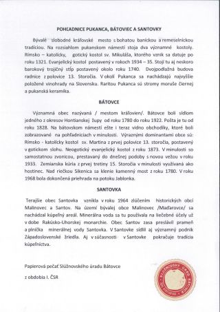 Postkarten von Pukanec, Batovce und Santovka – Blatt 1