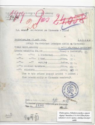 MILITARY AIR FORCE - AIR FORCE UNITS OF CZ MILITARY TROOPS AND THEIR DEPLOYMENT 1914-1920 – sheet 18