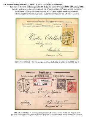POSTGESCHICHTE DES KÖNIGREICHS UNGARN 1900-1918 - englisch – Blatt 2