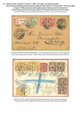 POSTGESCHICHTE DES KÖNIGREICHS UNGARN 1900-1918 - englisch – Blatt 3