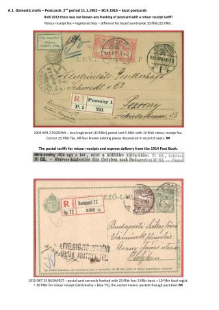 POSTGESCHICHTE DES KÖNIGREICHS UNGARN 1900-1918 - englisch – Blatt 5