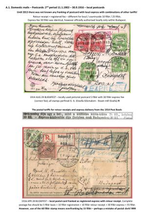 POSTGESCHICHTE DES KÖNIGREICHS UNGARN 1900-1918 - englisch – Blatt 6