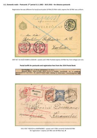 POSTGESCHICHTE DES KÖNIGREICHS UNGARN 1900-1918 - englisch – Blatt 8
