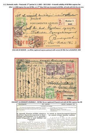 POSTGESCHICHTE DES KÖNIGREICHS UNGARN 1900-1918 - englisch – Blatt 9