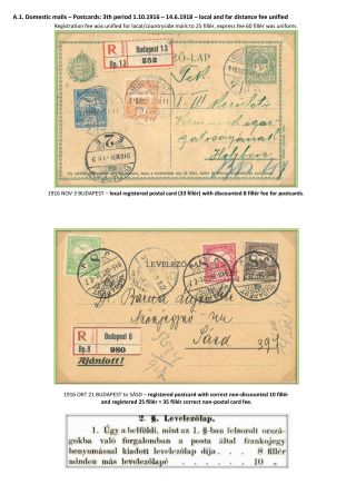 POSTGESCHICHTE DES KÖNIGREICHS UNGARN 1900-1918 - englisch – Blatt 10