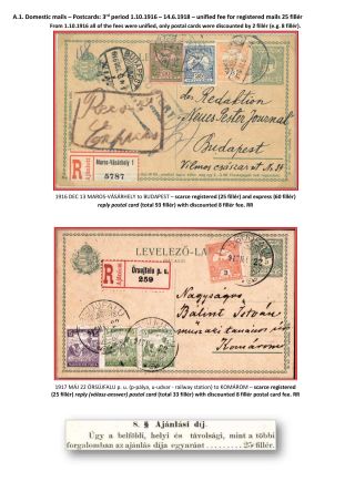 POSTGESCHICHTE DES KÖNIGREICHS UNGARN 1900-1918 - englisch – Blatt 11
