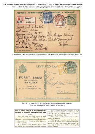 POSTGESCHICHTE DES KÖNIGREICHS UNGARN 1900-1918 - englisch – Blatt 12