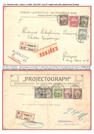 THE POSTAL HISTORY OF KINGDOM OF HUNGARY 1900-1918 - English – sheet 19