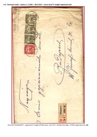 THE POSTAL HISTORY OF KINGDOM OF HUNGARY 1900-1918 - English – sheet 20