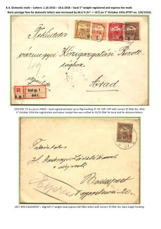 THE POSTAL HISTORY OF KINGDOM OF HUNGARY 1900-1918 - English – sheet 21
