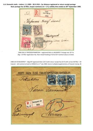 THE POSTAL HISTORY OF KINGDOM OF HUNGARY 1900-1918 - English – sheet 23