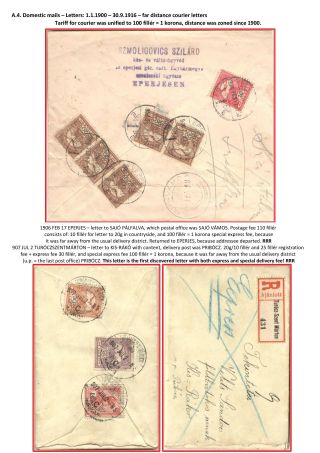 THE POSTAL HISTORY OF KINGDOM OF HUNGARY 1900-1918 - English – sheet 26