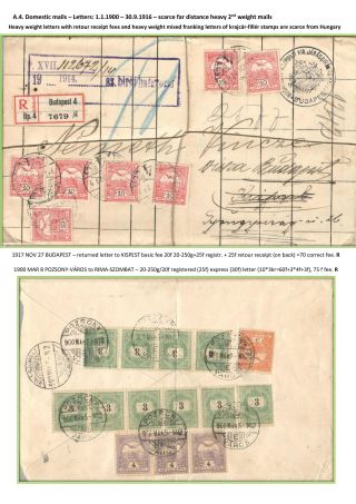 THE POSTAL HISTORY OF KINGDOM OF HUNGARY 1900-1918 - English – sheet 27