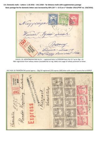 THE POSTAL HISTORY OF KINGDOM OF HUNGARY 1900-1918 - English – sheet 29
