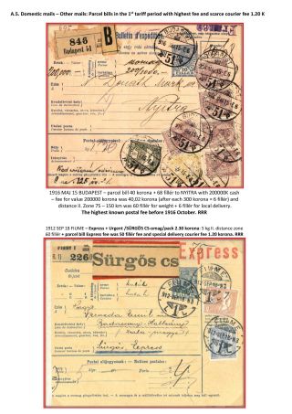THE POSTAL HISTORY OF KINGDOM OF HUNGARY 1900-1918 - English – sheet 34