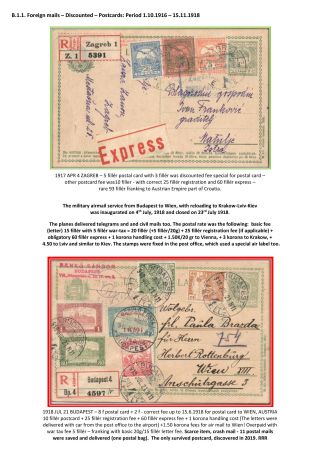 THE POSTAL HISTORY OF KINGDOM OF HUNGARY 1900-1918 - English – sheet 36
