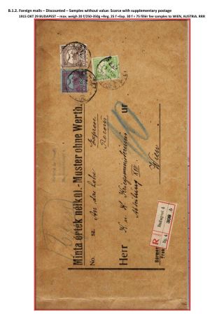 THE POSTAL HISTORY OF KINGDOM OF HUNGARY 1900-1918 - English – sheet 37