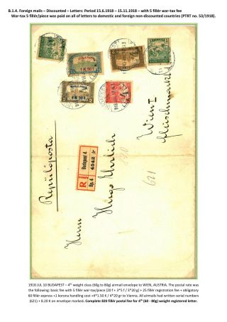 THE POSTAL HISTORY OF KINGDOM OF HUNGARY 1900-1918 - English – sheet 42