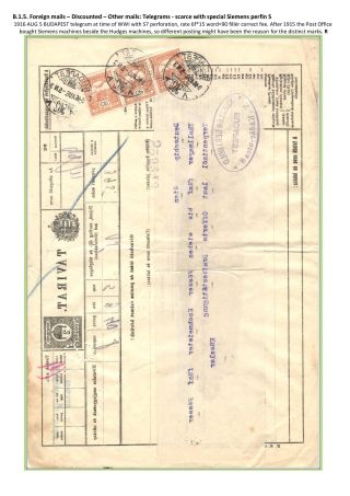 THE POSTAL HISTORY OF KINGDOM OF HUNGARY 1900-1918 - English – sheet 44