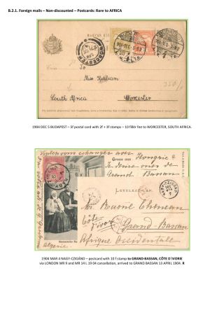THE POSTAL HISTORY OF KINGDOM OF HUNGARY 1900-1918 - English – sheet 47