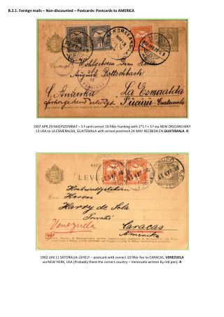 THE POSTAL HISTORY OF KINGDOM OF HUNGARY 1900-1918 - English – sheet 48