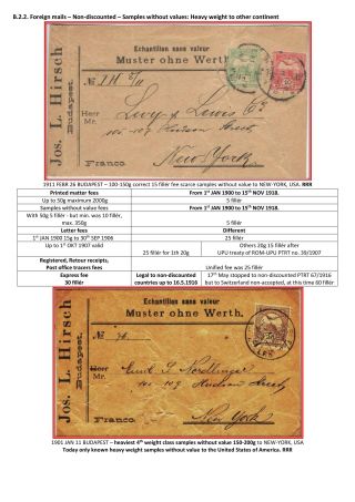 THE POSTAL HISTORY OF KINGDOM OF HUNGARY 1900-1918 - English – sheet 53