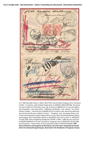 THE POSTAL HISTORY OF KINGDOM OF HUNGARY 1900-1918 - English – sheet 59