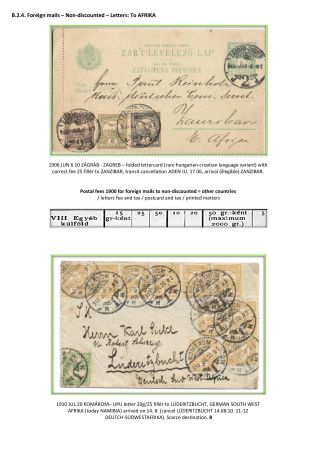 THE POSTAL HISTORY OF KINGDOM OF HUNGARY 1900-1918 - English – sheet 60