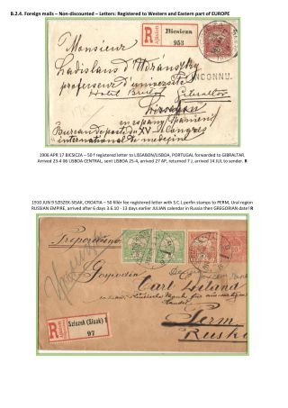 THE POSTAL HISTORY OF KINGDOM OF HUNGARY 1900-1918 - English – sheet 62