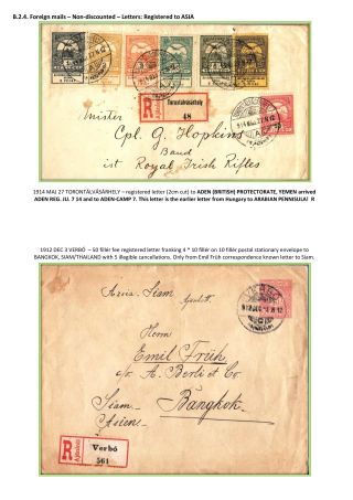 THE POSTAL HISTORY OF KINGDOM OF HUNGARY 1900-1918 - English – sheet 63